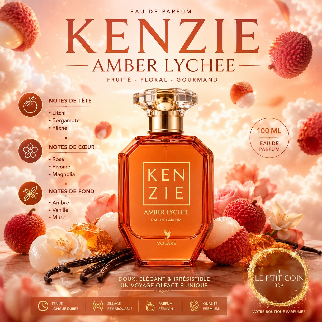 Kenzie Amber Lychee 100mL