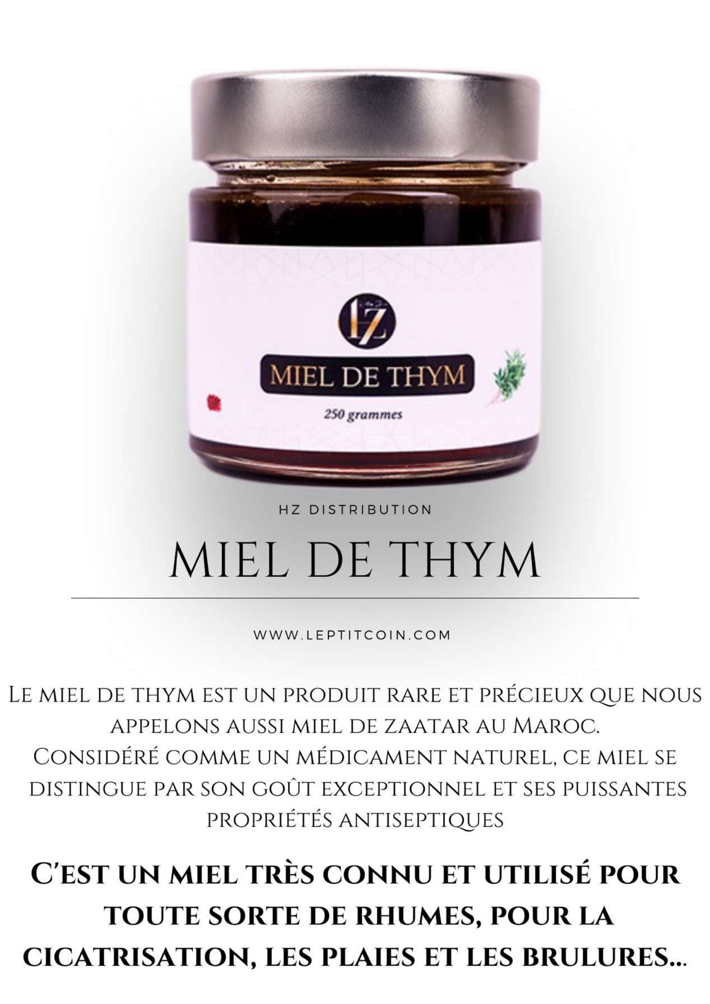 Miel de Thym (Zaatar)